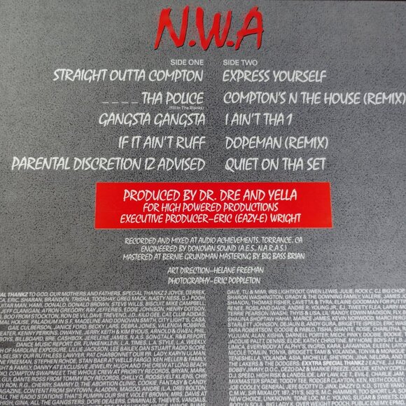 Ice Cube & DJ Yella Signed NWA Straight Outta Compton Vinyl Record Album Beckett - Picture 10 of 12